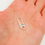 Load image into Gallery viewer, White Sterling Silver Oval Clasp