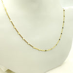 Load image into Gallery viewer, 14K Solid Gold Paper Clip and Flat Marina Link Chain