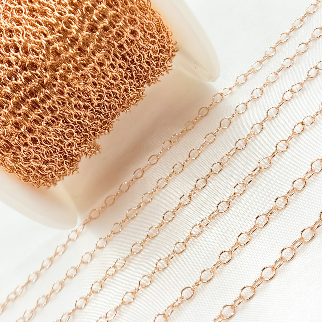 Rose Gold Filled Cable Chains