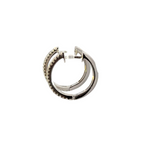 Load image into Gallery viewer, HP112186W. 14k Solid White Gold Diamond Baguette Hoops
