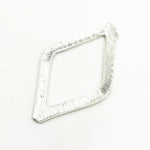 Load image into Gallery viewer, Shop White Sterling Silver Brushed Diamond Connector