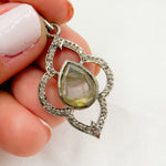 Load image into Gallery viewer, DP245. Diamond Sterling Silver Flower Pendant with Gemstone