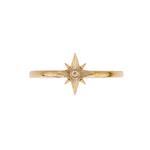 Load image into Gallery viewer, 14K Solid Yellow Gold Diamond Star Ring