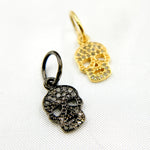 Load image into Gallery viewer, Diamond Sterling Silver Skull Charm