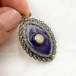 Load image into Gallery viewer, Buy Diamond Sterling Silver Eye Enamel Pendant with Gemstone