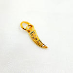 Load image into Gallery viewer, DC362. Diamond Sterling Silver Mini Horn Charm