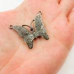 Load image into Gallery viewer, DP142. Diamond Sterling Silver Butterfly Connector Pendant with Gemstone
