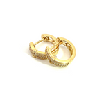 Load image into Gallery viewer, EHE56968Y. 14k Solid Gold Diamond Hoops