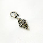 Load image into Gallery viewer, DC300. Diamond Sterling Silver Rhombus Shape Charm