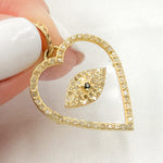 Load image into Gallery viewer, Silver Heart Pendant with Gemstone
