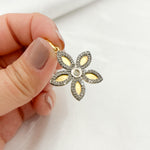 Load image into Gallery viewer, DP282. Diamond Sterling Silver Flower Pendant with Polki Diamond