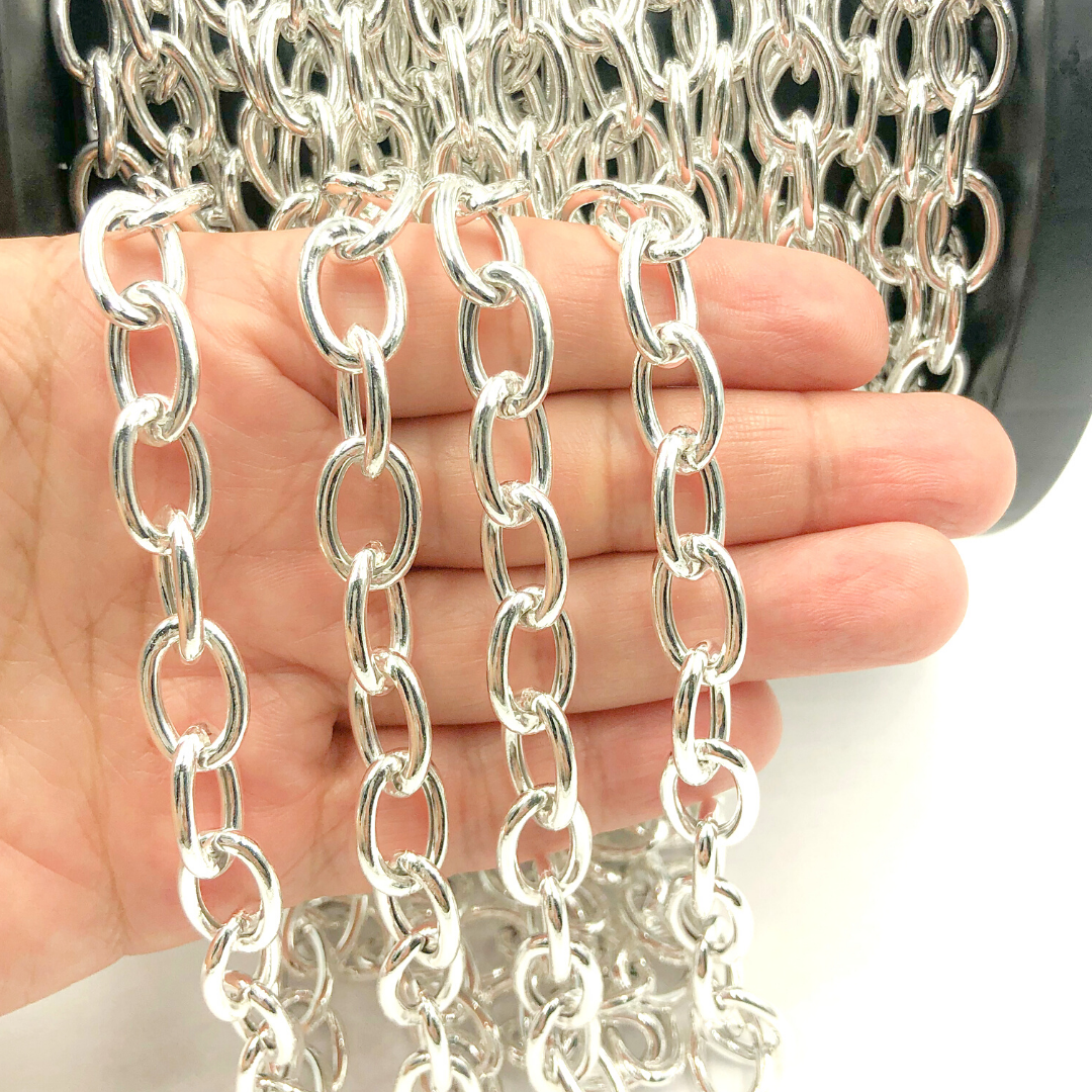 Buy 925 Sterling Silver Oval Link Chain