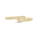 Load image into Gallery viewer, 14k Solid Gold Diamond Double Band Ring.