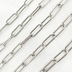 Load image into Gallery viewer, Oxidized Sterling Silver Smooth Paperclip Link Chains