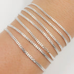 Load image into Gallery viewer, Sterling Silver 2mm Flat Curb Chain