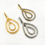 Load image into Gallery viewer, DP325. Diamond Sterling Silver Drop Dangle Pendant