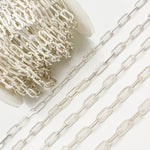 Load image into Gallery viewer, Shop Now Sterling Silver Matt Flat Paperclip Chain