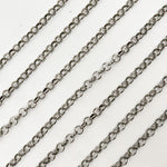 Load image into Gallery viewer, Oxidized Sterling Silver Rolo Chain