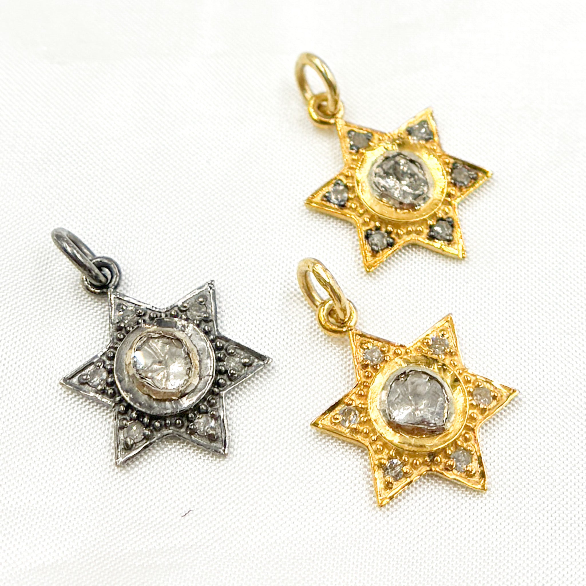 Diamond Star Pendant with Polki Diamond