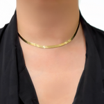 Load image into Gallery viewer, Gold Plated 4.3mm Herringbone Necklaces
