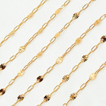 Load image into Gallery viewer, V227GF. 14k Gold Filled Paperclip and Diamond Cut Marina Link Chain