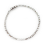 Load image into Gallery viewer, 14K Solid White Gold Diamond Tennis Bracelet