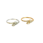 Load image into Gallery viewer, 14k Solid Gold Double Line Diamond Ring.