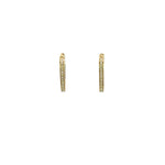 Load image into Gallery viewer, HP401932Y. 14K Solid Gold Rectangle Hoops