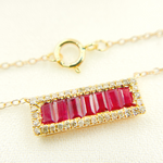Load image into Gallery viewer, NFN71044. 14k Solid Gold Diamond & Gemstone Necklace
