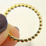 Load image into Gallery viewer, 14K Solid Yellow Gold Bead Ring