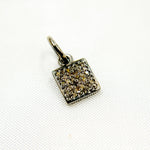 Load image into Gallery viewer, DC890. Diamond Sterling Silver Square Charm