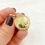 Load image into Gallery viewer, DP456. Diamond & Sterling Silver Round Pendant with Star