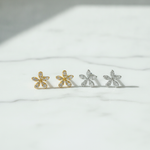Load image into Gallery viewer, ER413387. 14K Solid Gold Diamond Flower Studs
