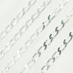 Load image into Gallery viewer, Z61SS. 925 Sterling Silver Flat Curb Link Chain