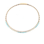 Load image into Gallery viewer, BNH68545. 14K Solid Yellow Gold Diamond and Gemstone Bangle
