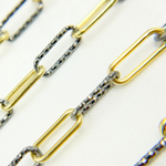 Load image into Gallery viewer, Sterling Silver Smooth & Diamond Cut Paperclip Chains