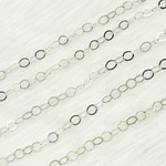 Load image into Gallery viewer, Silver Flat Oval Link Chain