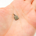Load image into Gallery viewer, DC890. Diamond Sterling Silver Square Charm