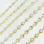 Load image into Gallery viewer, Gold Plated Sterling Silver Diamond Cut Circle Link Chain