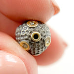 Load image into Gallery viewer, DC1107. Diamond Sterling Silver Round Bead