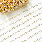 Load image into Gallery viewer, XM2131KTT. Two Tone Oval and Round Textured Links Chain