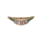 Load image into Gallery viewer, RFF19754EM. 18K Solid Gold Diamond & Emerald Ring