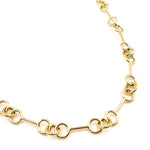 Load image into Gallery viewer, Buy 14K Solid Gold Hollow Bar and Rings Necklace