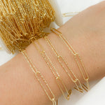 Load image into Gallery viewer, V2GP. Gold Plated 925 Sterling Silver Diamond Cut Paperclip Link Chain
