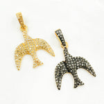 Load image into Gallery viewer, Diamond Sterling Silver Bird Pendant