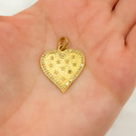 Load image into Gallery viewer, DP419. Diamond Sterling Silver Heart Pendant with Gemstone