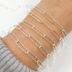Load image into Gallery viewer, Sterling Silver Diamond Cut Paperclip Chain
