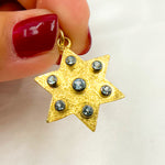 Load image into Gallery viewer, DSP072. Gemstone & Sterling Silver Star Pendant
