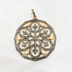 Load image into Gallery viewer, DP169. Diamond Sterling Silver Round Cross Pendant with Gemstone
