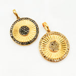 Load image into Gallery viewer, Diamond Sterling Silver Round Pendant